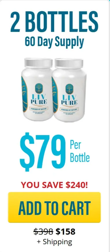 Liv Pure 2-bottle package with a 60-day supply.